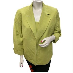 Kasper Lime Green Women's Blazer Jacket Size 3X
